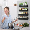 Magnetic spice shelf organizer for metal surfaces
