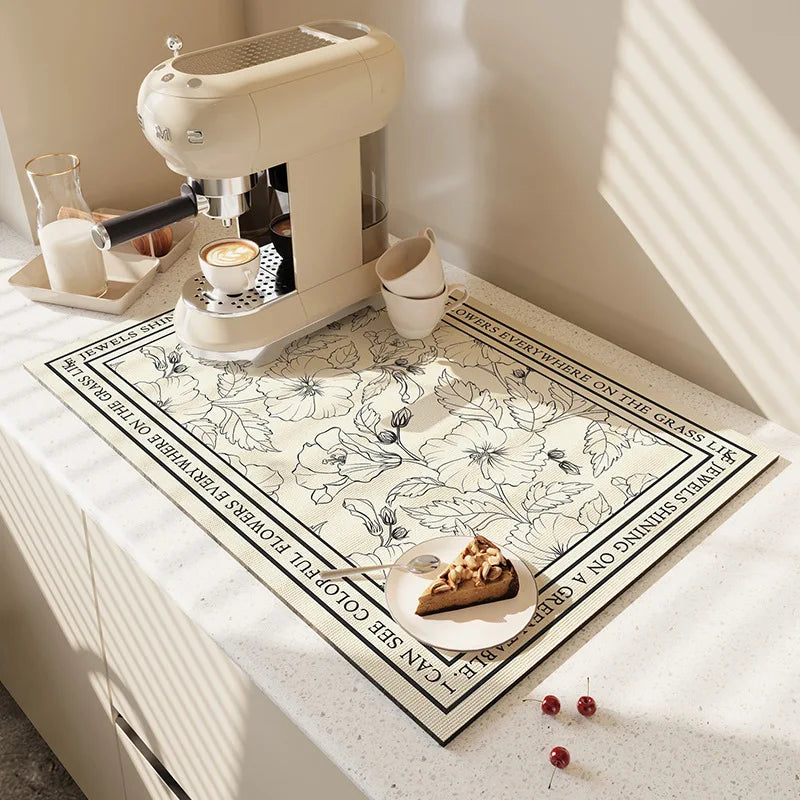 Kitchen Drying Mat Super Absorbent Anti Slip Drain Mat