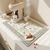 Super absorbent kitchen dish drying mat