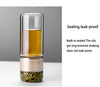 Glass tumbler with built-in stainless steel tea infuser