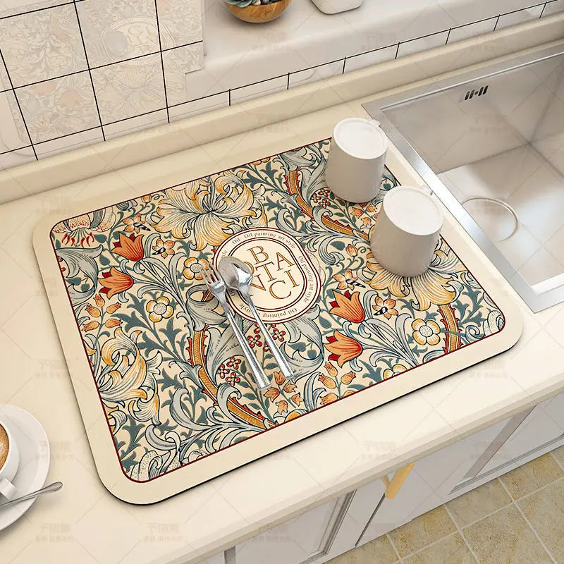 Kitchen Drying Mat Super Absorbent Anti Slip Drain Mat