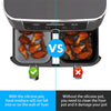 Reusable air fryer silicone insert, dual-basket fit