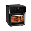 Air fryer oven with interior light and see-through door