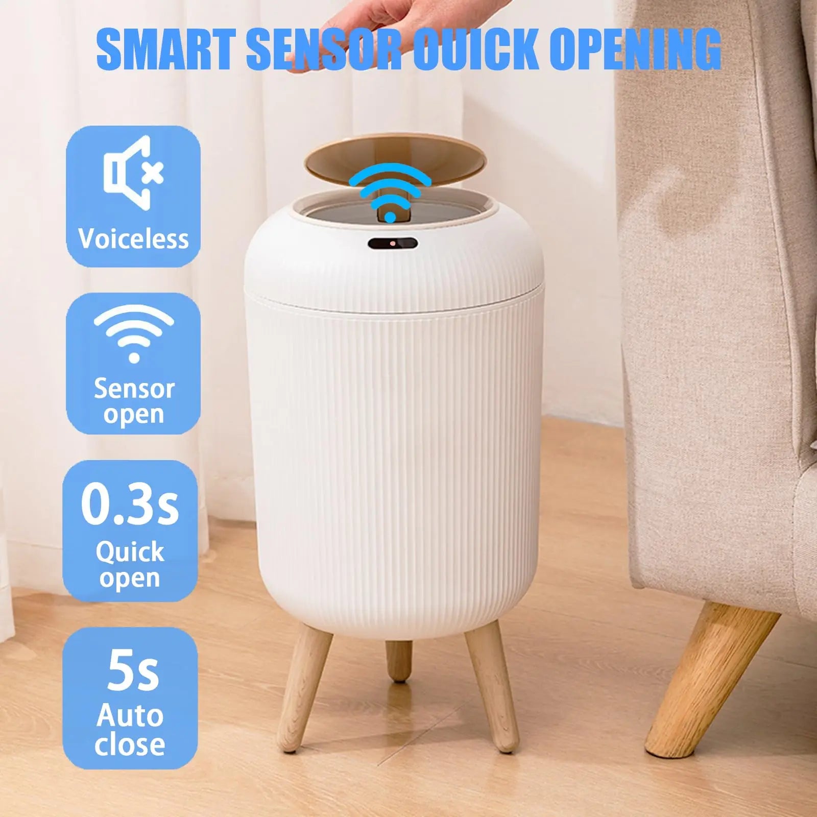 Automatic Sensor Trash Can Motion Lid Bin