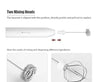 USB rechargeable handheld milk frother view