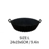 Non-stick silicone air fryer liner that doubles as a cake pan