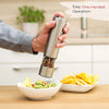 Battery electric pepper grinder with LED light