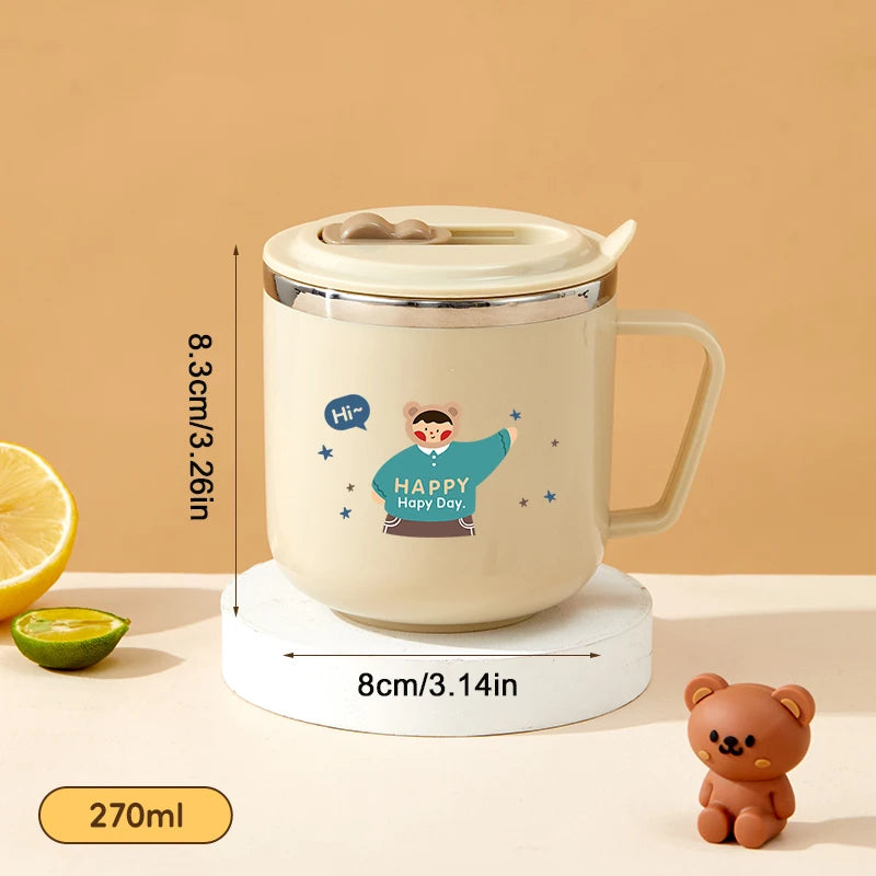 Capybara Kids Insulated Straw Water Bottle 270ml