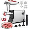 Countertop electric meat mincer with stainless steel components