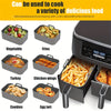 Dishwasher-safe silicone tray for air fryer baskets