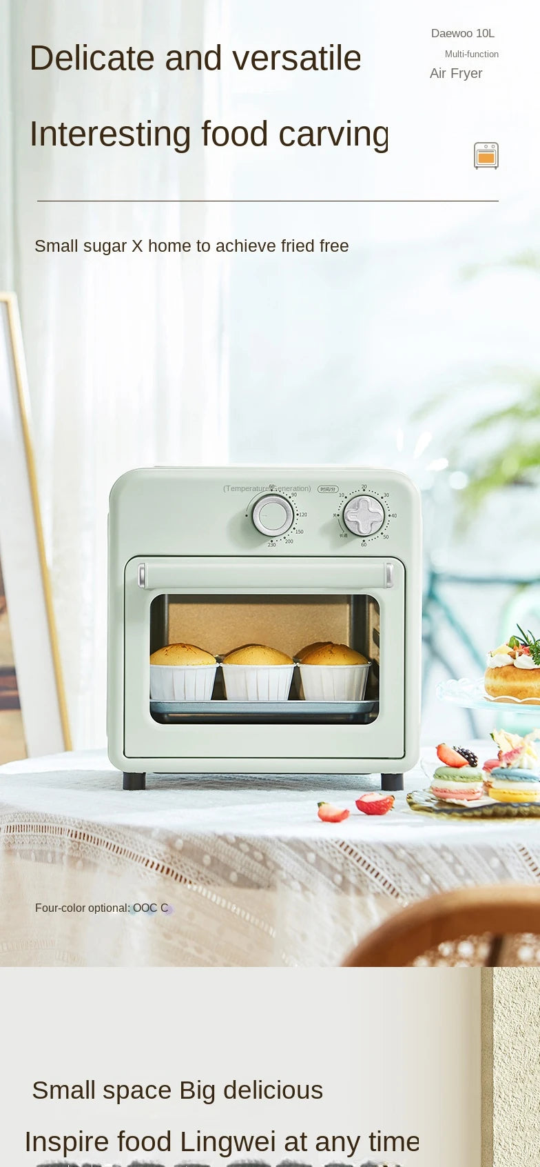10L Air Fryer Oven Multi-Function Mini Oven