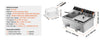 Dual-tank countertop deep fryer, 12 litre