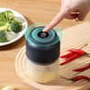 Rechargeable garlic chopper charging port
