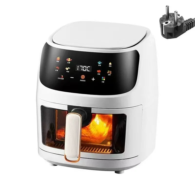 8L Airfryer Large Capacity Smart Touch Oven Visual Multifunctional Air Electric Fryer Electric Fryer French Fry Machine