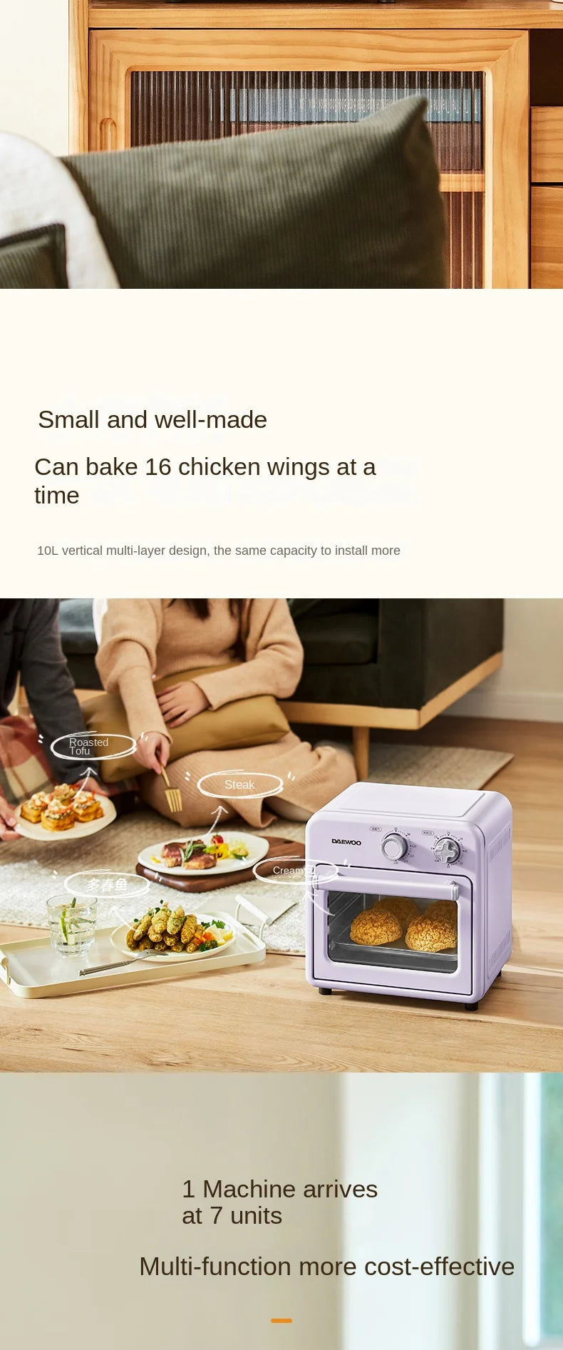 10L Air Fryer Oven Multi-Function Mini Oven