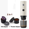 Portable coffee maker compatible with capsules and ground coffee