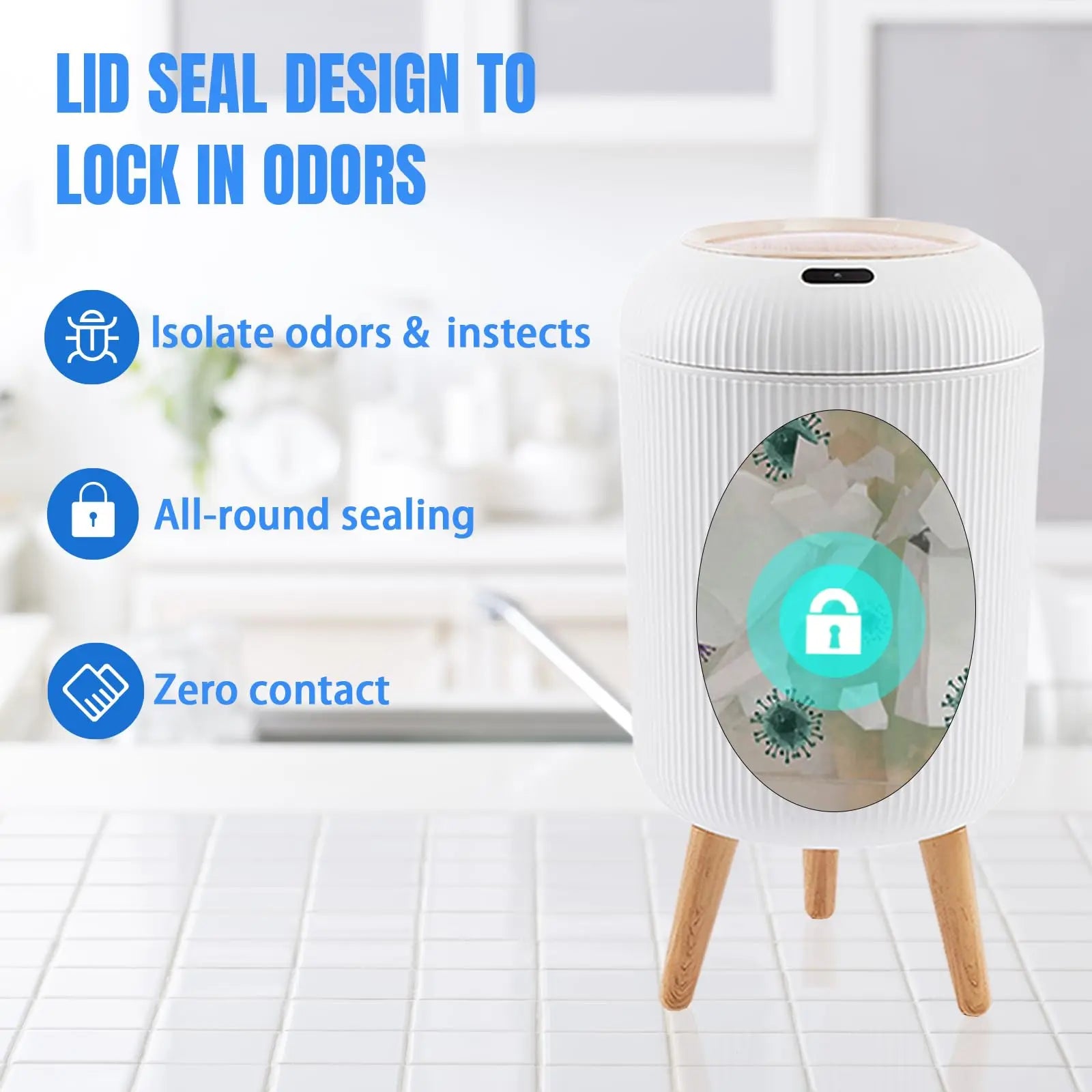 Automatic Sensor Trash Can Motion Lid Bin