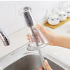 Silicone cleaning brush for bottles, cups, and glasses