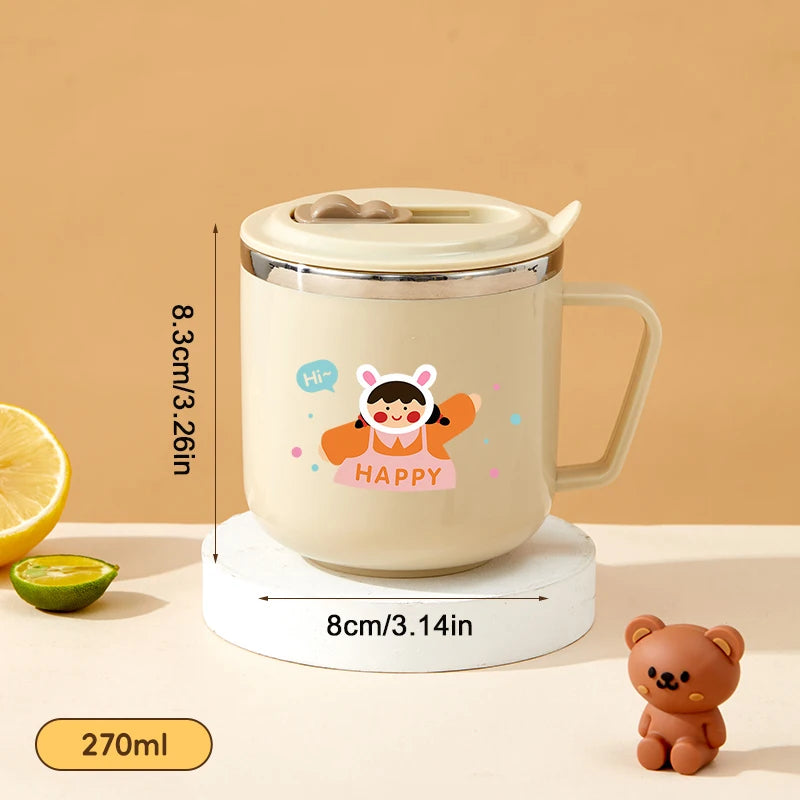 Capybara Kids Insulated Straw Water Bottle 270ml