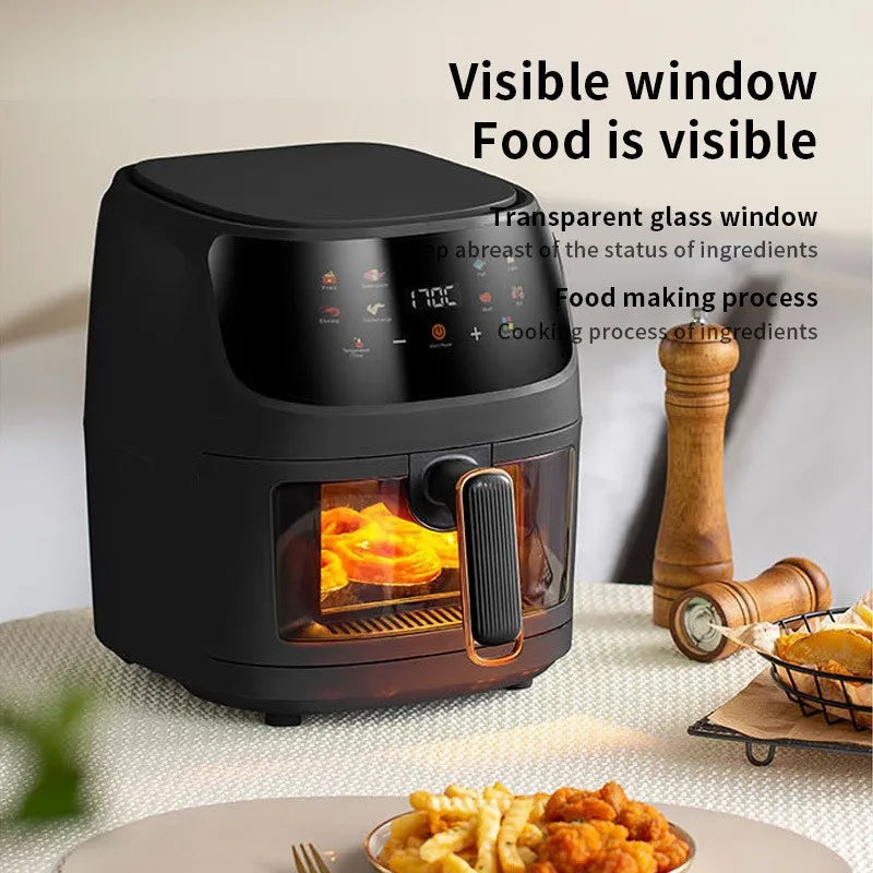 8L Airfryer Large Capacity Smart Touch Oven Visual Multifunctional Air Electric Fryer Electric Fryer French Fry Machine