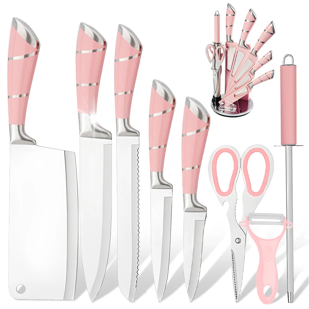 9PCS Stainless Steel Kitchen Knife Set