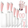 9-piece knife set with peeler and sharpening rod