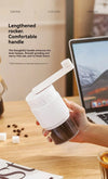 Compact electric coffee grinder size reference