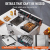 Twin-basket electric deep fryer with separate controls