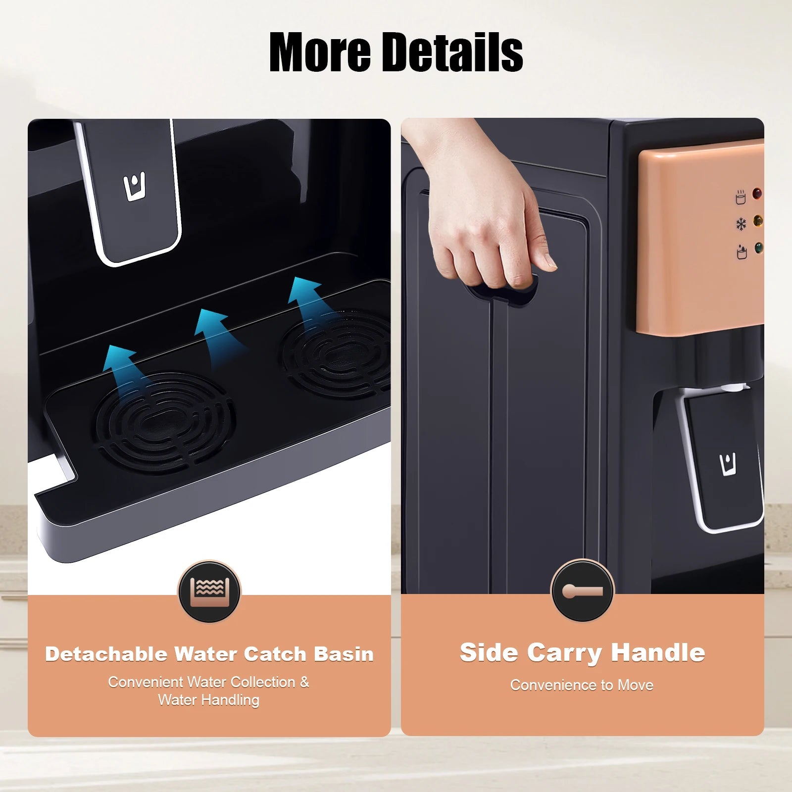 Hot & Cold Water Dispenser Desktop Top Load Machine