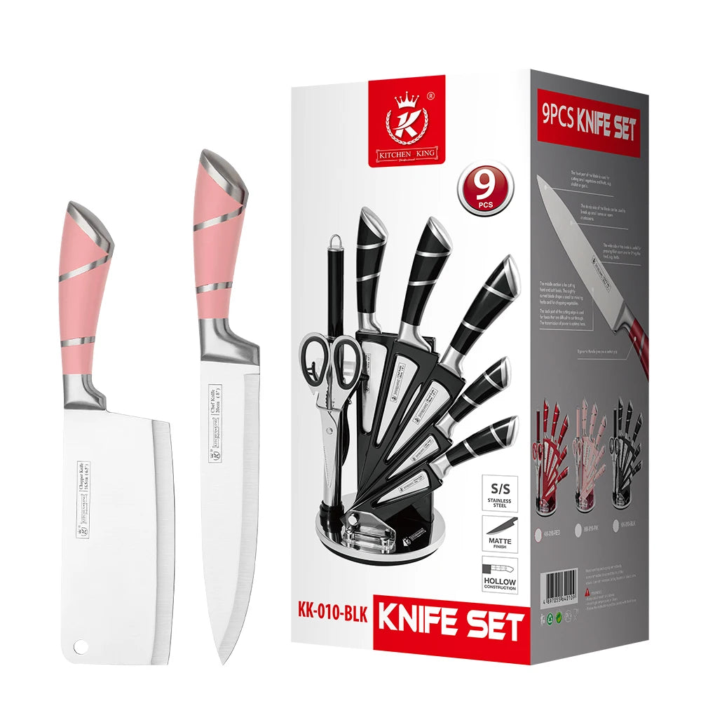 9PCS Stainless Steel Kitchen Knife Set