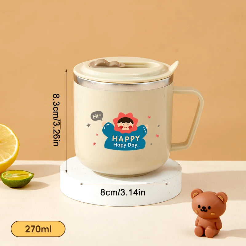 Capybara Kids Insulated Straw Water Bottle 270ml