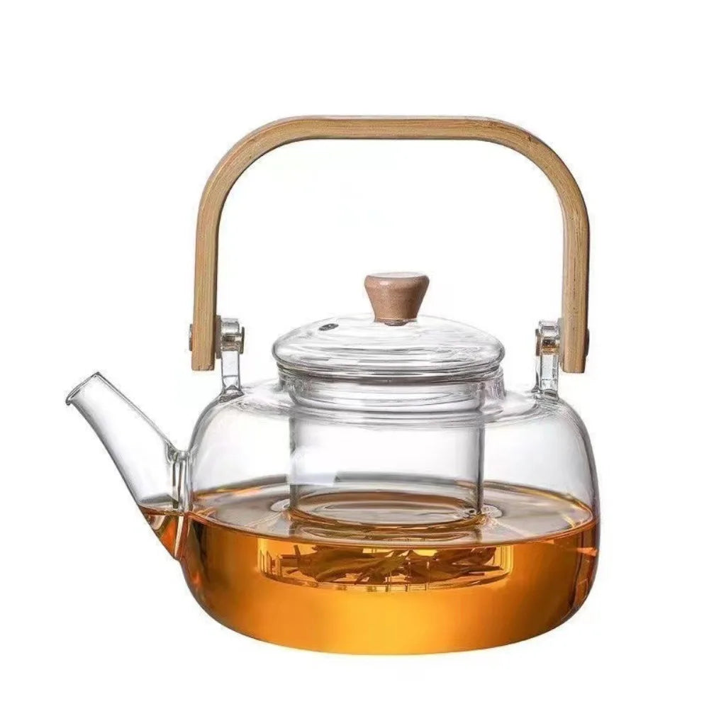 Glass Teapot with Infuser Stovetop Safe Tea Maker