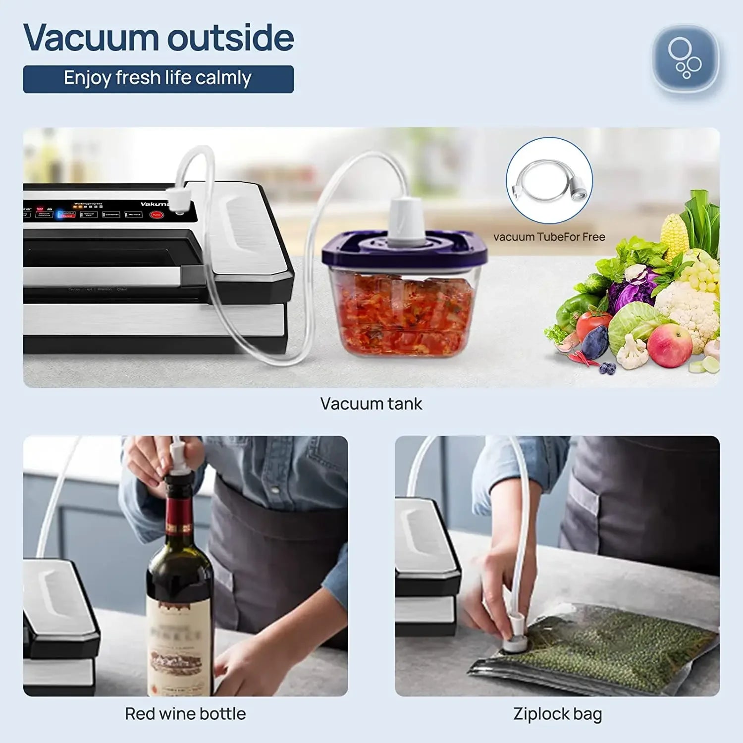 Vacuum Sealer Machine Food Storage Vacuum Pack Machine