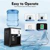 Hot and cold desktop water dispenser, top-loading