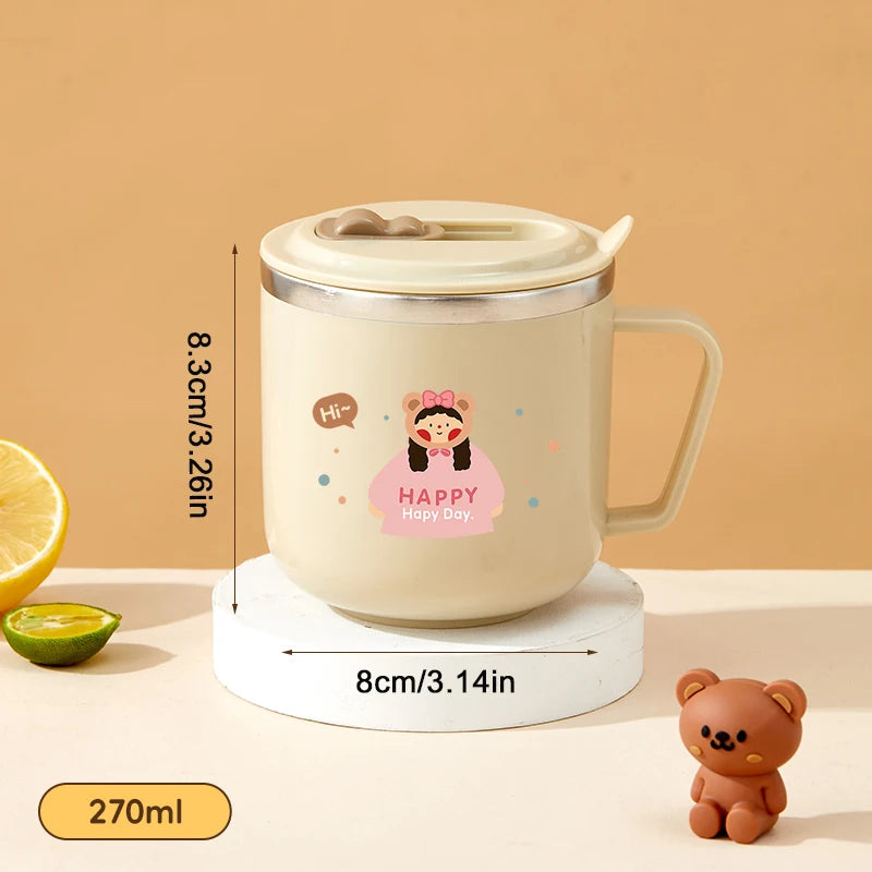 Capybara Kids Insulated Straw Water Bottle 270ml