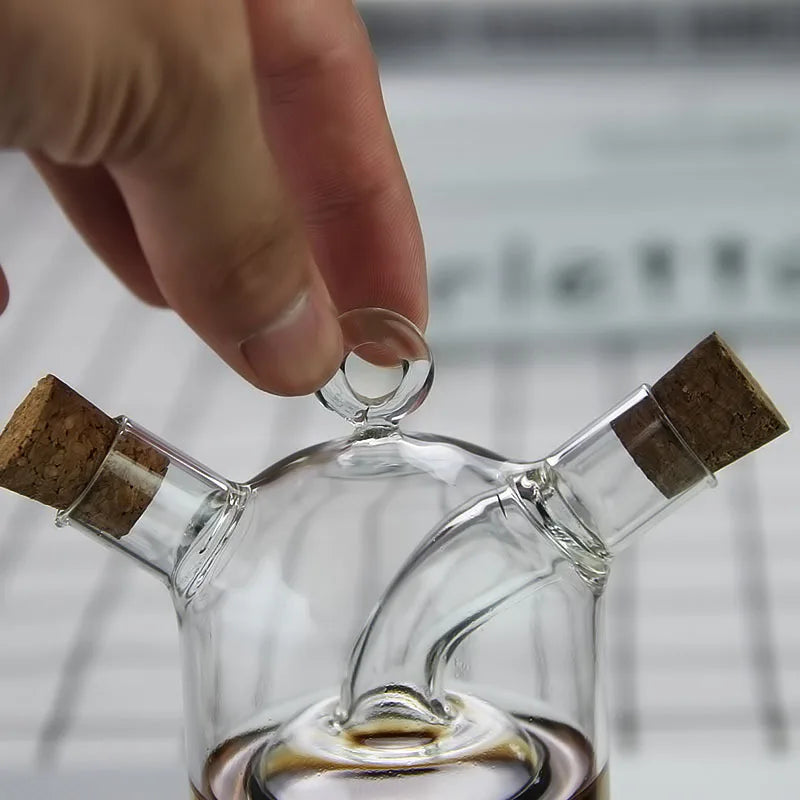 2-in-1 Oil & Vinegar Glass Dispenser