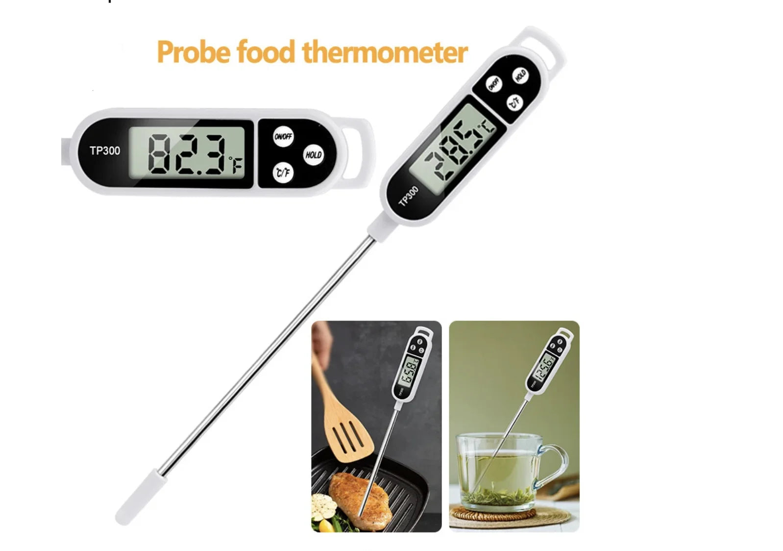 Stainless Steel Probe Type Household Food Thermometer Pen Type Milk Temperature Cooking Food Thermometer