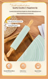Non-stick dough rolling mat and pin set