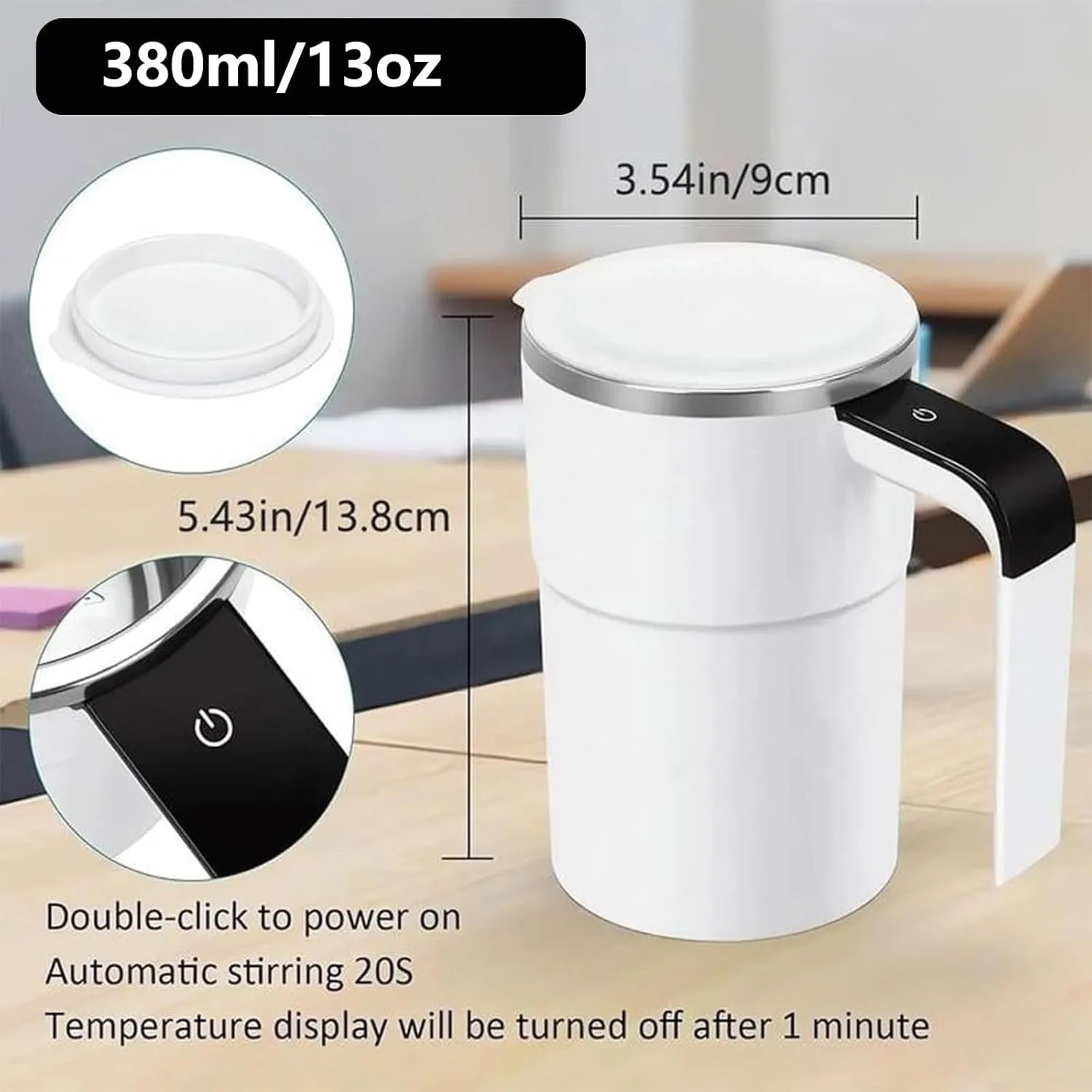 Self Stirring Coffee Mug Rechargeable Mixing Cup