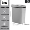 12L touchless motion sensor trash can for kitchen and bathroom