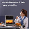 Air fryer oven with interior light and see-through door
