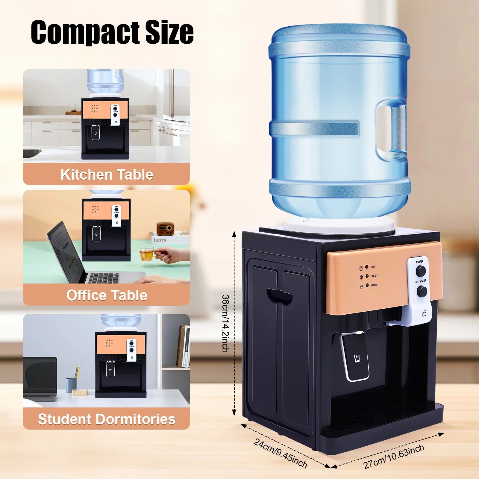 Hot & Cold Water Dispenser Desktop Top Load Machine