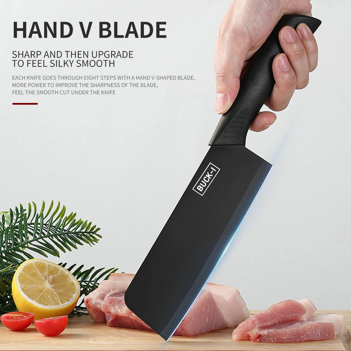 Black Stainless Steel Kitchen Knife Set Gift Pack