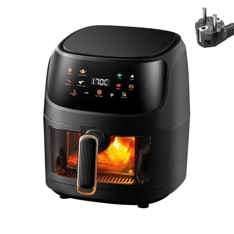 8L Airfryer Large Capacity Smart Touch Oven Visual Multifunctional Air Electric Fryer Electric Fryer French Fry Machine