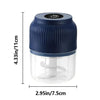 Cordless electric chopper size reference