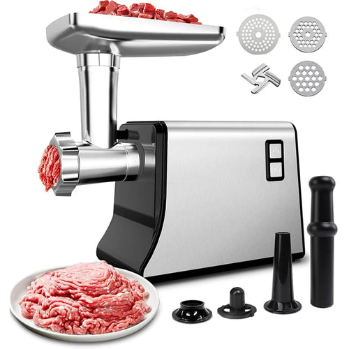 Electric stainless steel meat grinder for home use