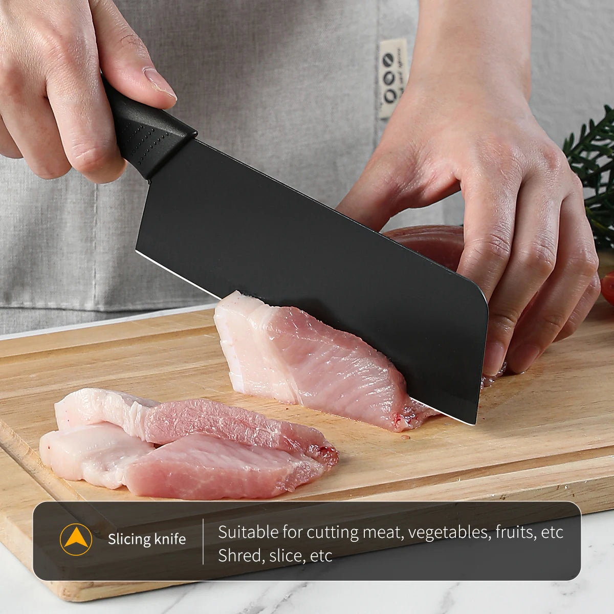 Black Stainless Steel Kitchen Knife Set Gift Pack