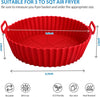 Reusable silicone air fryer basket and non-stick liner