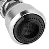 Stainless steel faucet aerator with 360-degree rotation