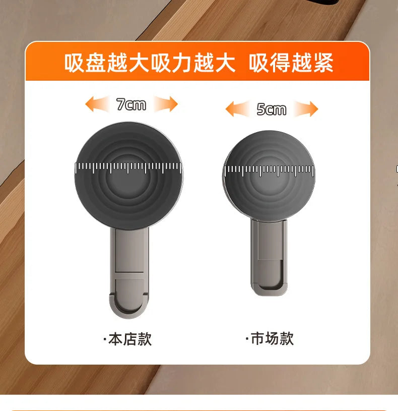 AOBT No-Drill Kitchen Sink Storage Rack Suction Cup Cloth Draining Rack Multifunctional Wall-Mounted Sink Shelf Utensils Dishes